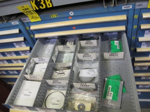 LISTA HEAVY DUTY 10-DRAWER PARTS CABINET W/ CONTENTS (W-50) LOADING & HANDLING FEE $25-